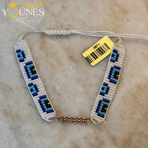 دستبند میوکی سفید آبی کارتیر طلا